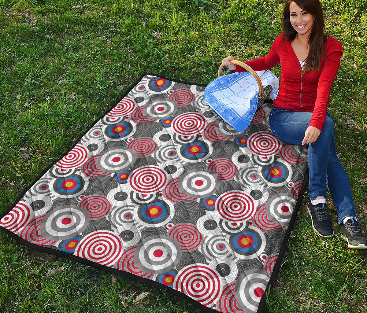 Bullseye Target Pattern Print Quilt