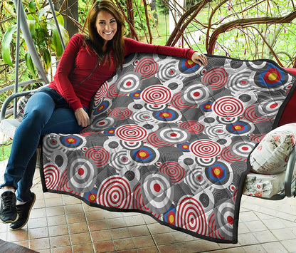 Bullseye Target Pattern Print Quilt