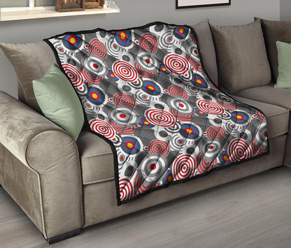Bullseye Target Pattern Print Quilt