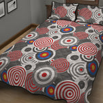 Bullseye Target Pattern Print Quilt Bed Set