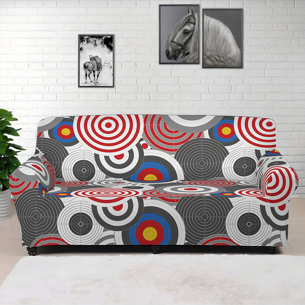 Bullseye Target Pattern Print Sofa Cover