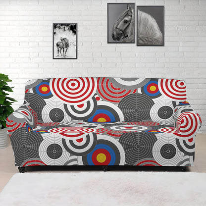 Bullseye Target Pattern Print Sofa Cover