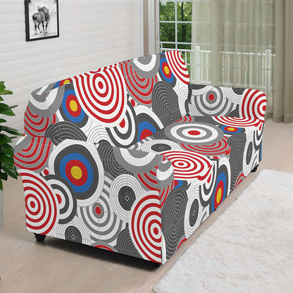Bullseye Target Pattern Print Sofa Cover