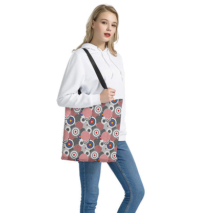 Bullseye Target Pattern Print Tote Bag