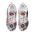 Bullseye Target Pattern Print White Sneakers
