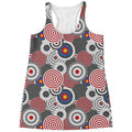 Bullseye Target Pattern Print Women's Racerback Tank Top