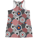 Bullseye Target Pattern Print Women's Racerback Tank Top