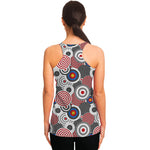 Bullseye Target Pattern Print Women's Racerback Tank Top