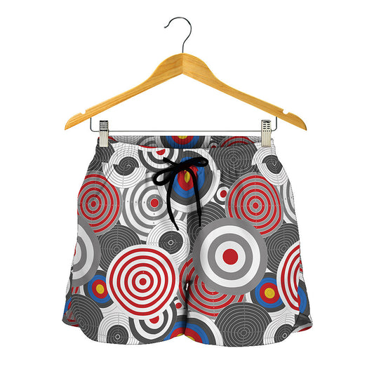 Bullseye Target Pattern Print Women's Shorts