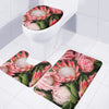 Bunches of Proteas Print 3 Piece Bath Mat Set