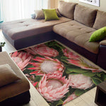 Bunches of Proteas Print Area Rug