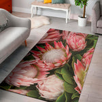 Bunches of Proteas Print Area Rug