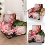 Bunches of Proteas Print Armchair Slipcover