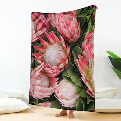 Bunches of Proteas Print Blanket