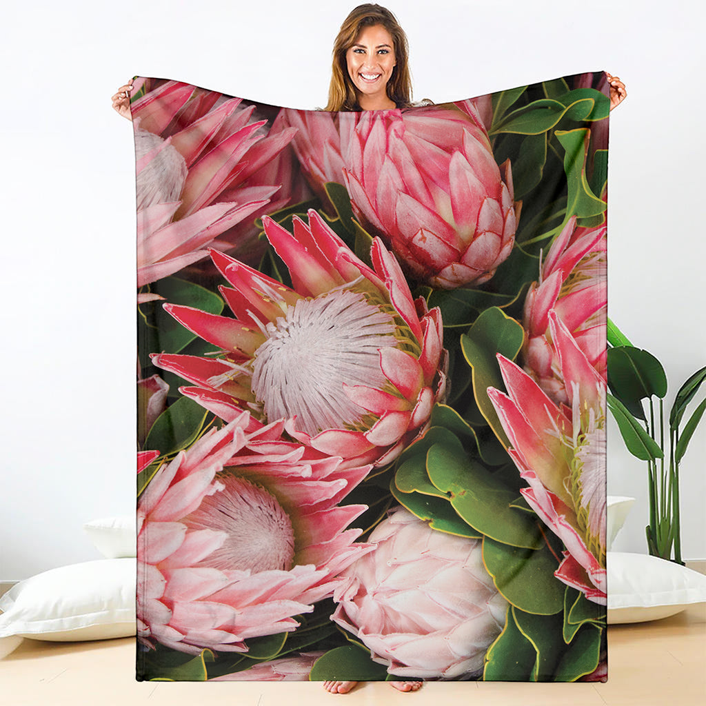 Bunches of Proteas Print Blanket
