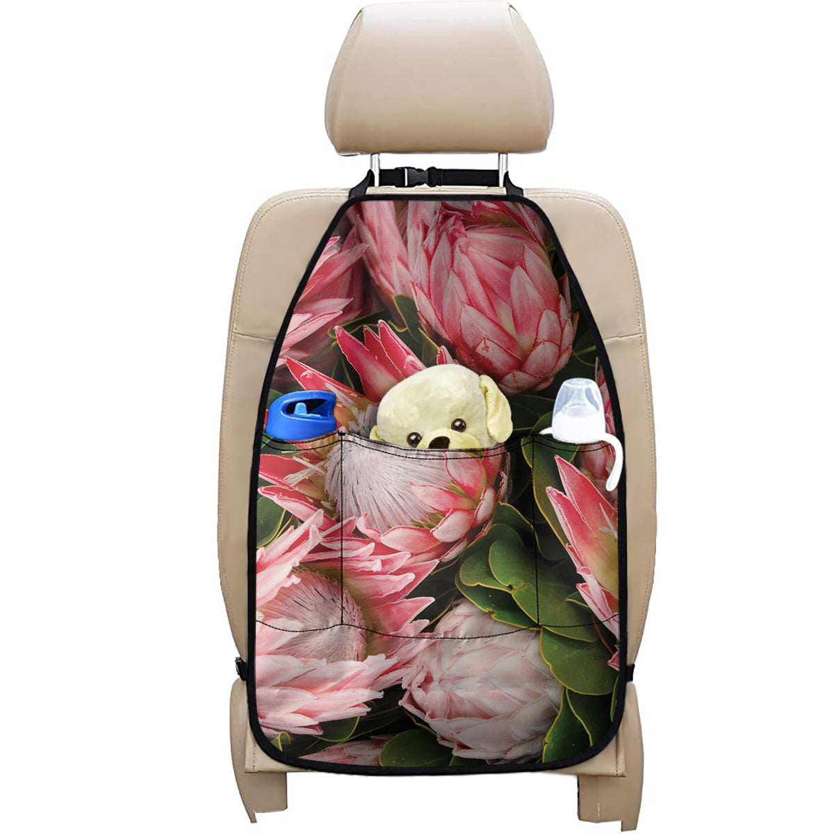 Bunches of Proteas Print Car Seat Organizers