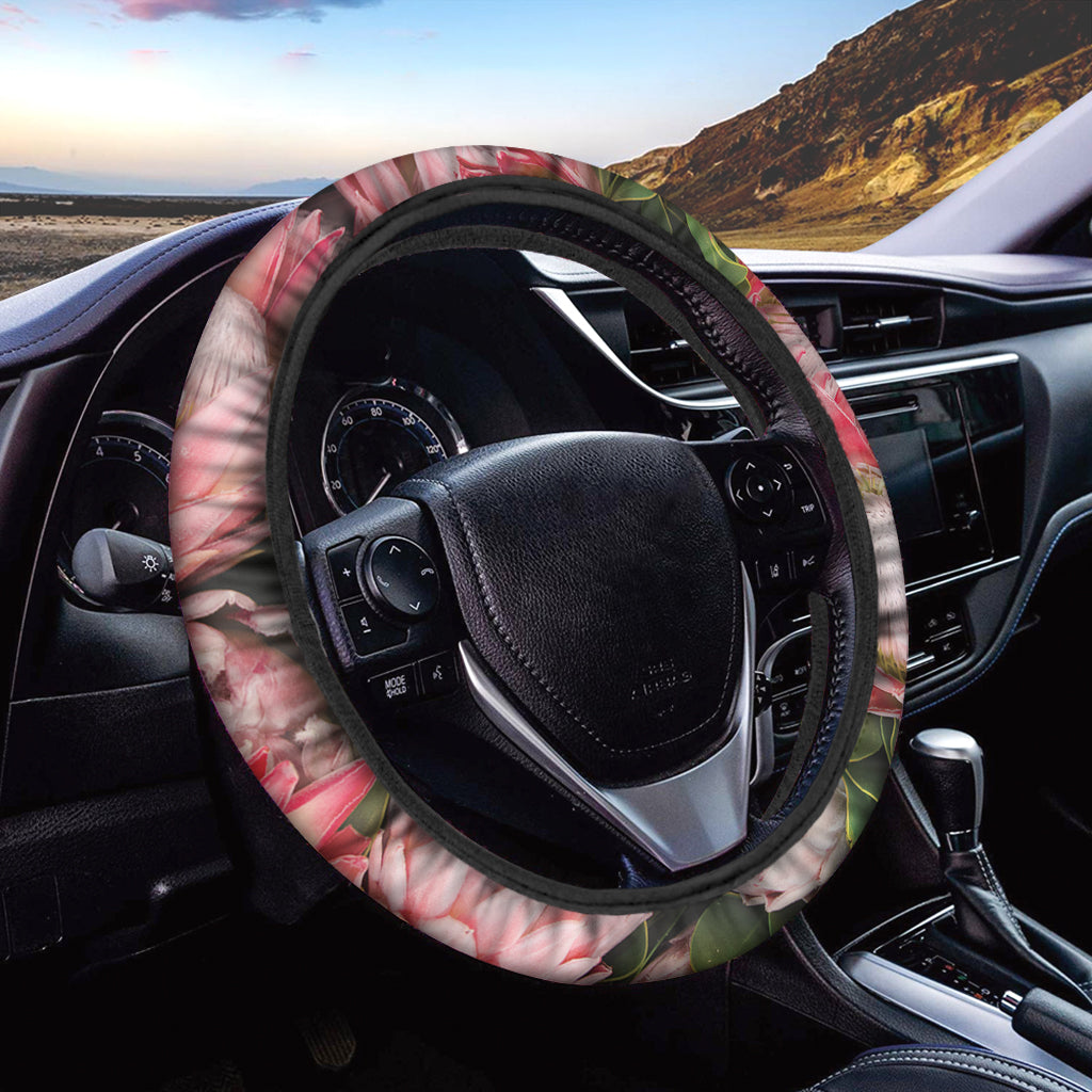 Bunches of Proteas Print Car Steering Wheel Cover