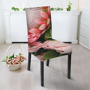 Bunches of Proteas Print Dining Chair Slipcover