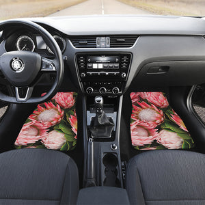 Bunches of Proteas Print Front and Back Car Floor Mats