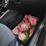 Bunches of Proteas Print Front and Back Car Floor Mats