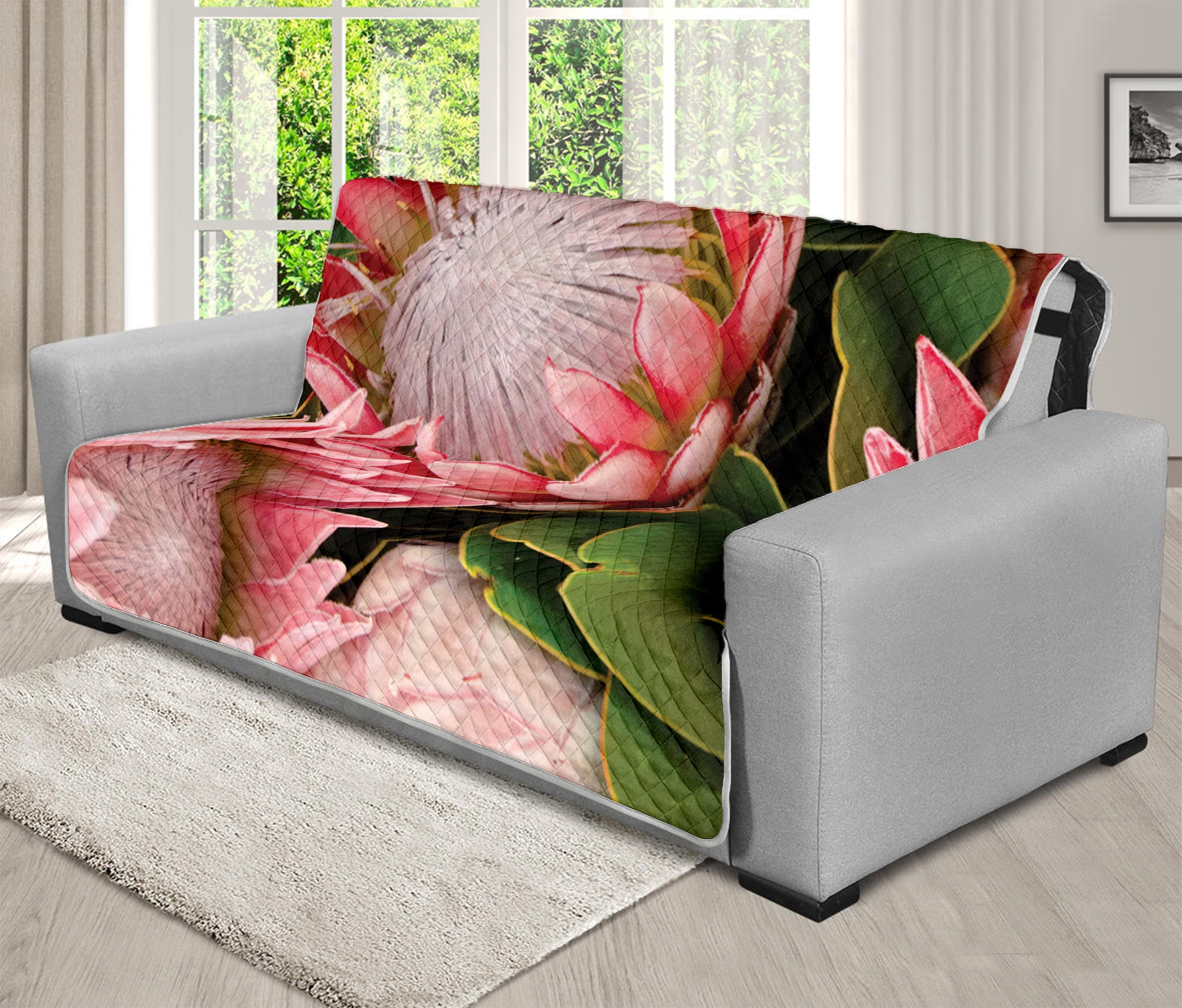 Bunches of Proteas Print Futon Protector