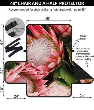 Bunches of Proteas Print Half Sofa Protector