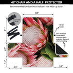 Bunches of Proteas Print Half Sofa Protector