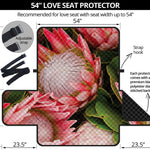 Bunches of Proteas Print Loveseat Protector