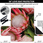 Bunches of Proteas Print Loveseat Protector