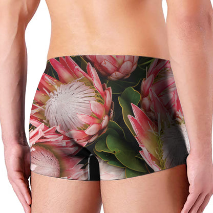 Bunches of Proteas Print Men's Boxer Briefs