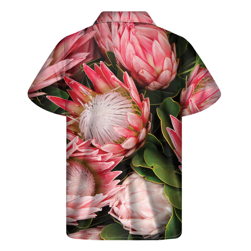 Bunches of Proteas Print Men's Short Sleeve Shirt