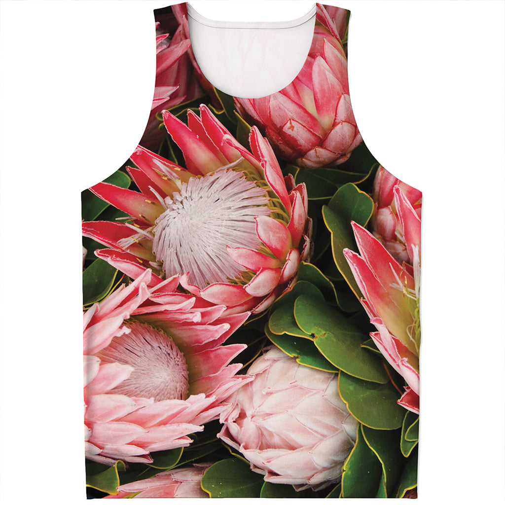 Bunches of Proteas Print Men's Tank Top