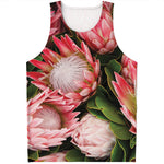 Bunches of Proteas Print Men's Tank Top