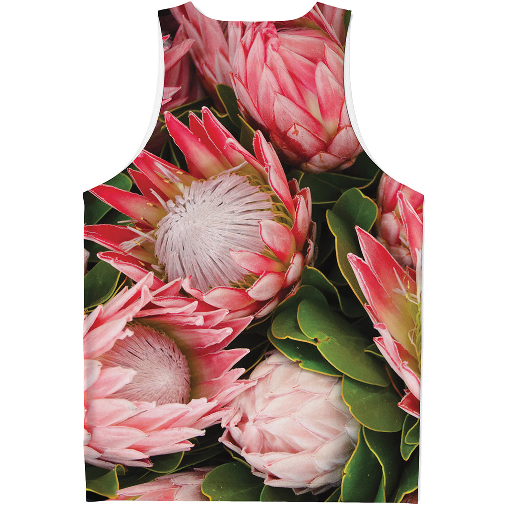 Bunches of Proteas Print Men's Tank Top