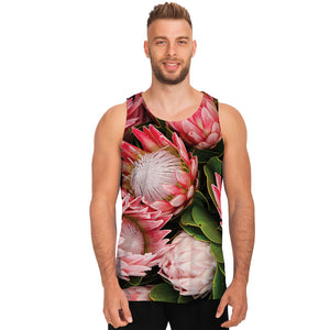 Bunches of Proteas Print Men's Tank Top