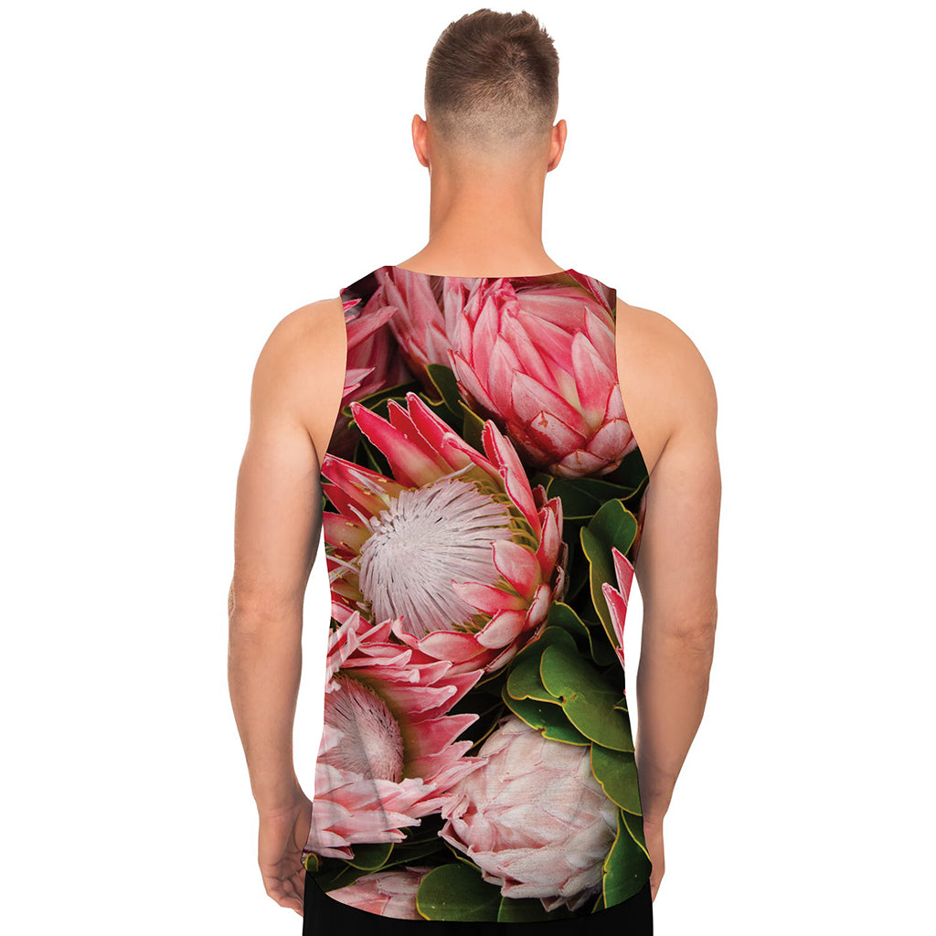 Bunches of Proteas Print Men's Tank Top