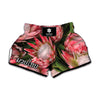 Bunches of Proteas Print Muay Thai Boxing Shorts