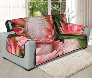 Bunches of Proteas Print Oversized Sofa Protector