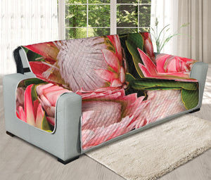 Bunches of Proteas Print Oversized Sofa Protector