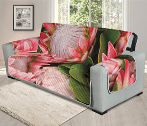 Bunches of Proteas Print Oversized Sofa Protector