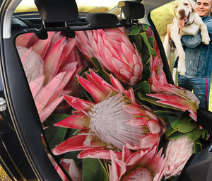 Bunches of Proteas Print Pet Car Back Seat Cover