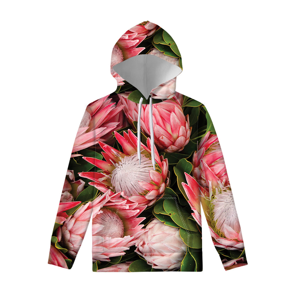 Bunches of Proteas Print Pullover Hoodie