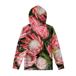 Bunches of Proteas Print Pullover Hoodie