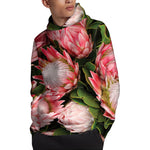 Bunches of Proteas Print Pullover Hoodie