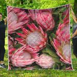 Bunches of Proteas Print Quilt