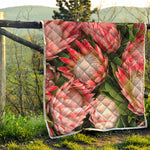 Bunches of Proteas Print Quilt