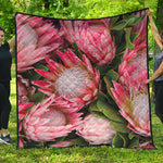 Bunches of Proteas Print Quilt