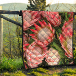 Bunches of Proteas Print Quilt