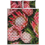 Bunches of Proteas Print Quilt Bed Set