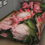 Bunches of Proteas Print Quilt Bed Set